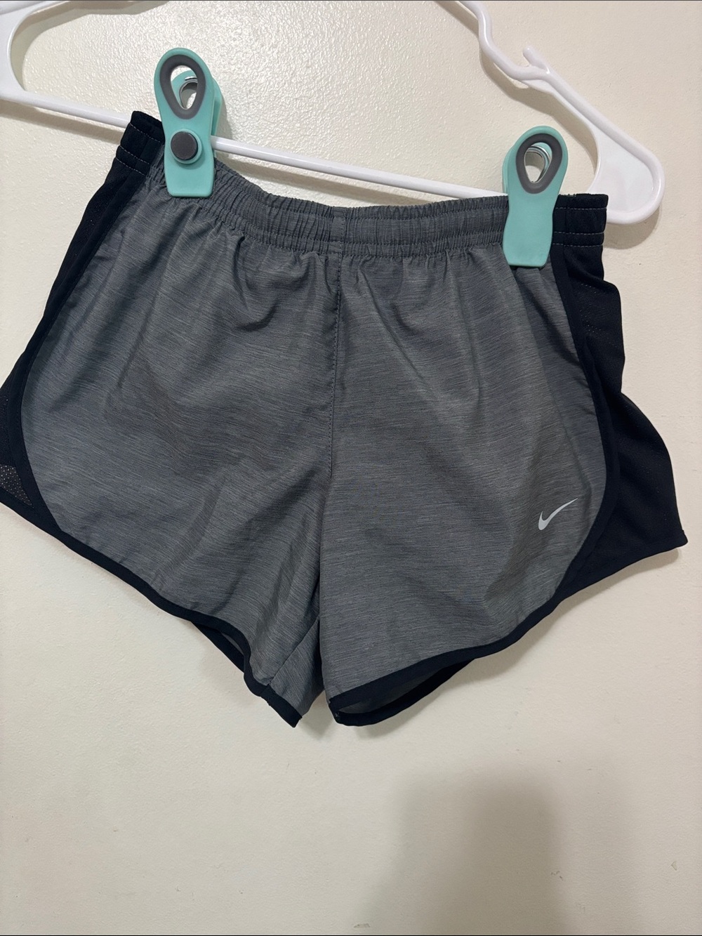 Nike Gray and Black kid’s Athletic Running Shorts
